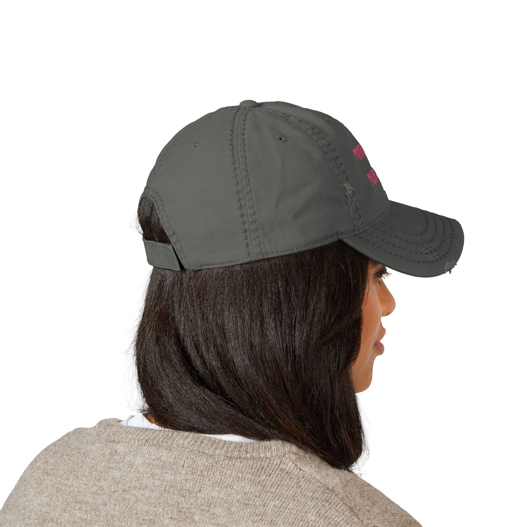Dad Hat — "Mentally At A Music Festival" Distressed Embroidered Cap