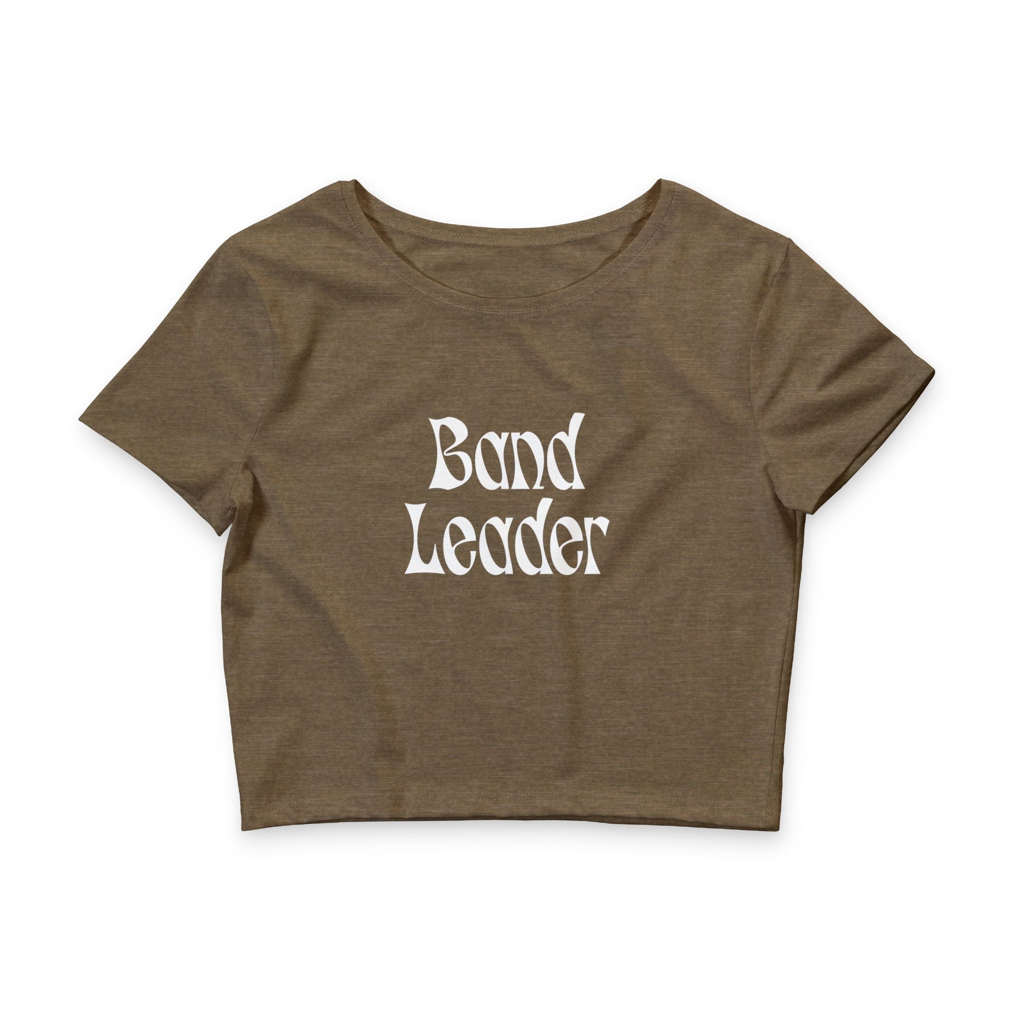 Band Leader Crop Tee — Retro Script Women's Band Shirt