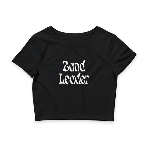 Band Leader Crop Tee — Retro Script Women's Band Shirt