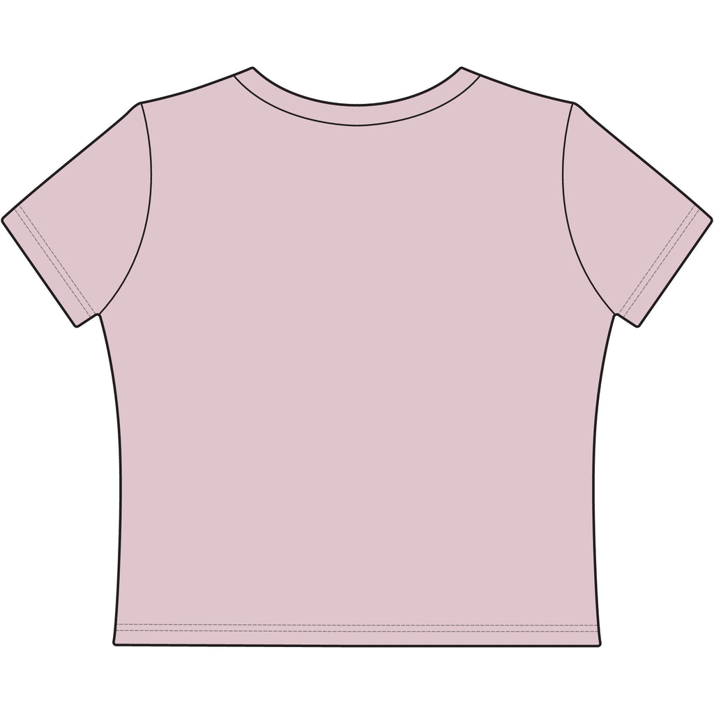Live, Laugh, Light It Up Women’s Baby Tee — Pink Graphic Cropped T-Shirt with Illustration