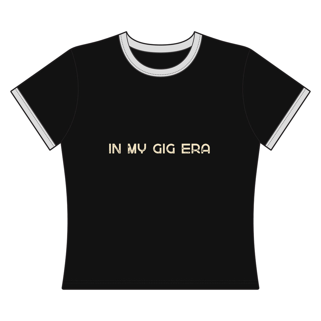 In My Gig Era Women's Ringer Tee — Retro Concert Vibe Graphic Shirt