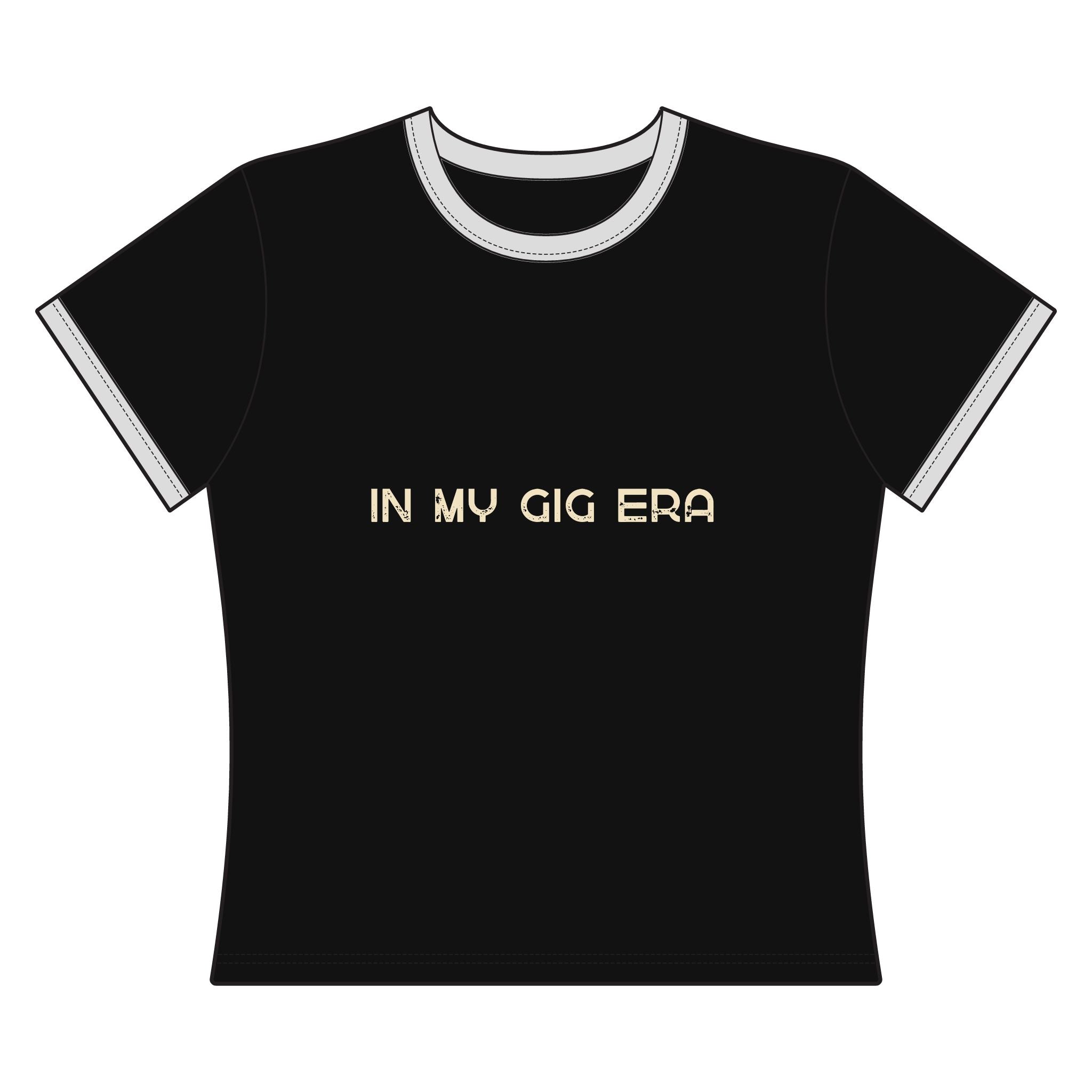 In My Gig Era Women's Ringer Tee — Retro Concert Vibe Graphic Shirt