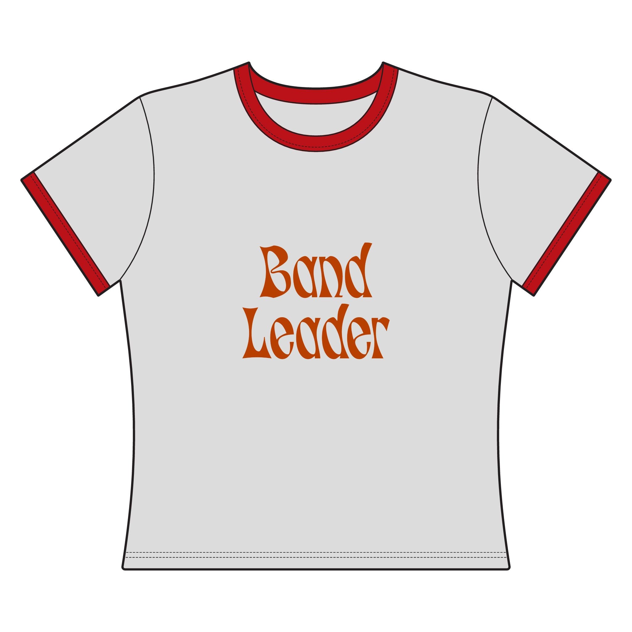 Band Leader Women's Ringer Tee — Retro Music Leader Shirt